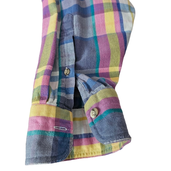 Gant Salty Dog Washed 100% Cotton Plaid Pastel Mens Buttondown XL - Picture 5 of 14